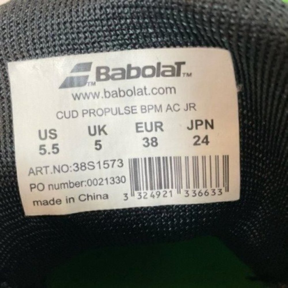 Babolat Propulse BPM All Court JR Tennis Shoes Youth 5.5 Green Black - Picture 11 of 11